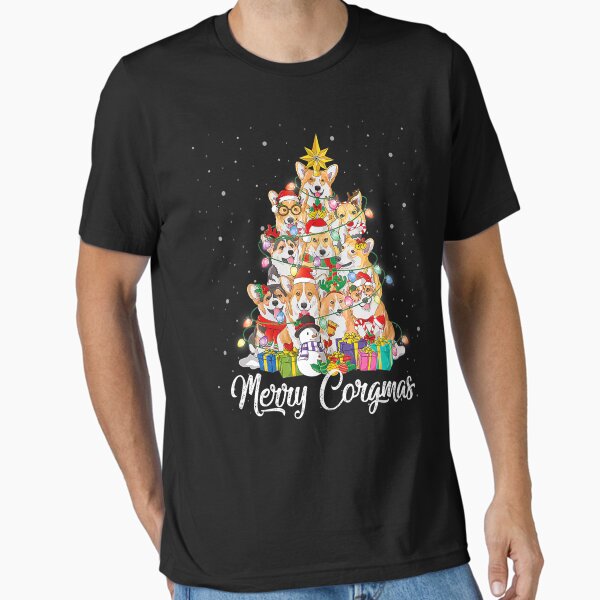 Item preview, Merry Corgmas Corgi Christmas Tree Fairy Lights Dog Lover designed and sold by minhyuwoaz.