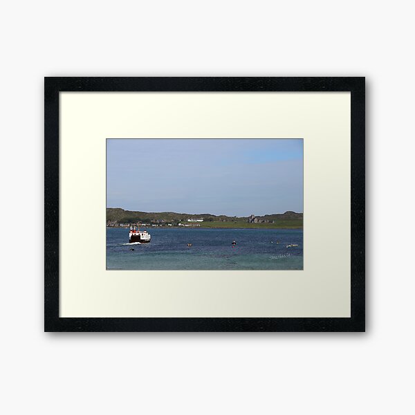 MV Loch Buie arriving at Iona Framed Art Print