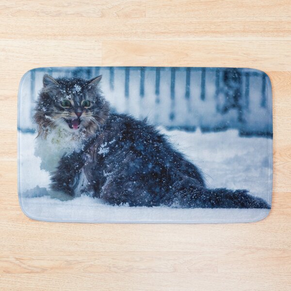 Item preview, Siberian Forest Kitten in the snow designed and sold by KDartisticeye.