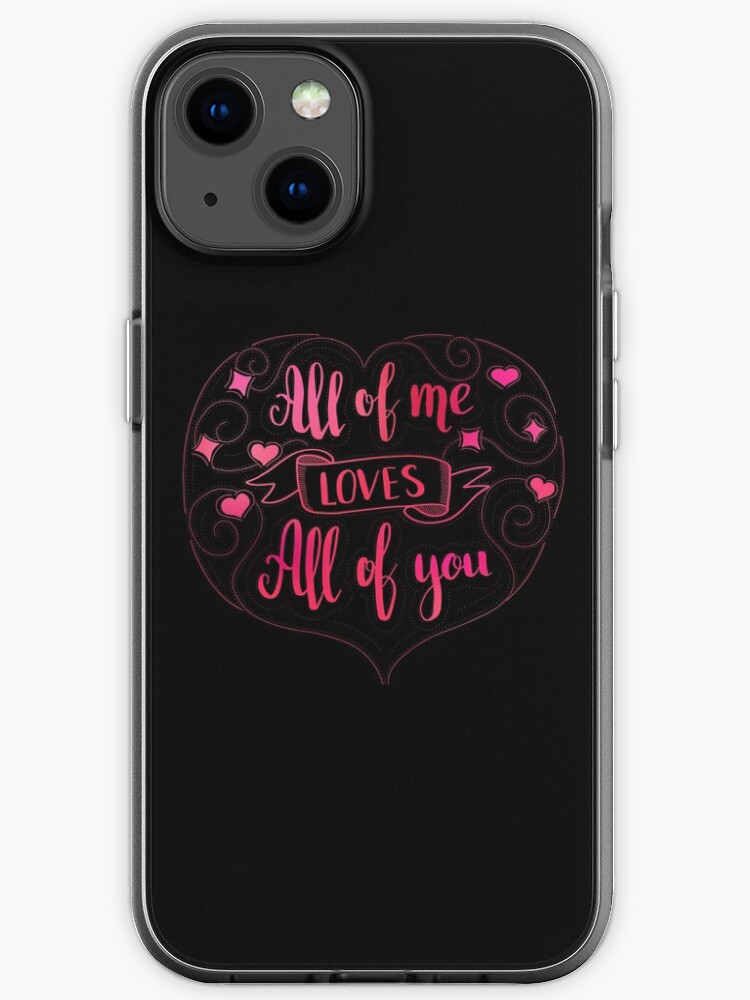 Coque Iphone Tout Le Monde M Aime Tous Citation D Amour Pour La Saint Valentin Fond Noir Par Maria So Redbubble