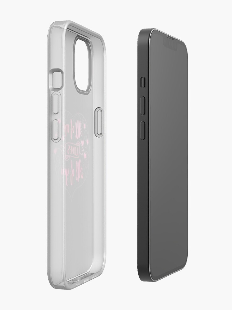 Coque Iphone Tout Le Monde M Aime Tous Citation D Amour Pour La Saint Valentin Fond Noir Par Maria So Redbubble