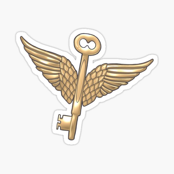 Wings in gold. Golden angel wings Sticker