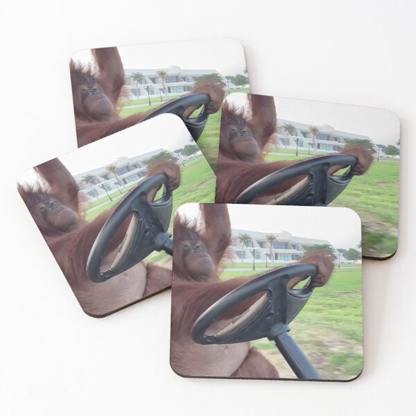 Item preview, Orangutan Driving Golf Cart designed and sold by wheppa.