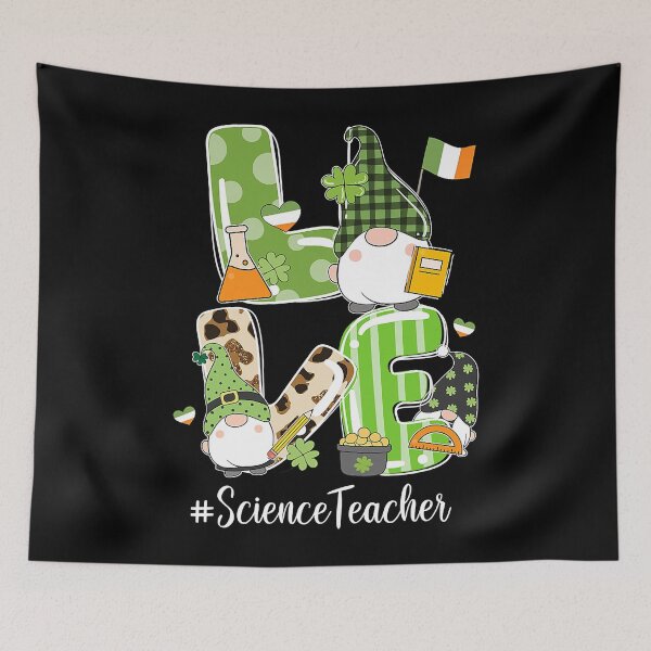 Item preview, Cute Gnome Shamrock LOVE ScienceTeacher Patricks Day Irish designed and sold by LemmikkiBadley.
