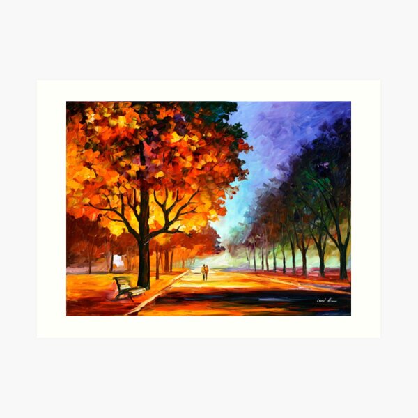 FLAMING NIGHT - Leonid Afremov Art Print