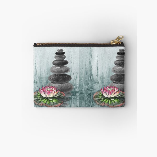 Item preview, Relaxing Zen Rocks Calm Peaceful Cairn With Flower Meditation Spa Collection Watercolor II designed and sold by Irina Sztukowski.
