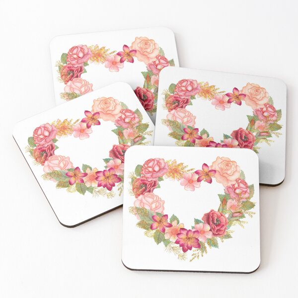 Item preview, Vintage Roses and Garden Flowers Heart designed and sold by silviaol.