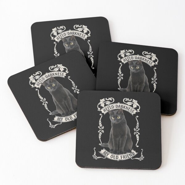 Item preview, Hello Darkness My Old Friend Black Cat Lovers Music Fan designed and sold by nvuot24.