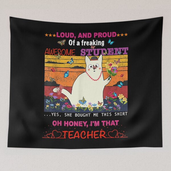 Item preview, retro student gift for teacher end school year cats lovers  designed and sold by barnettzuka.