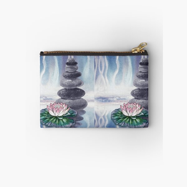 Item preview, Relaxing Zen Rocks Calm Peaceful Cairn With Flower Meditation Spa Collection Watercolor VI designed and sold by Irina Sztukowski.