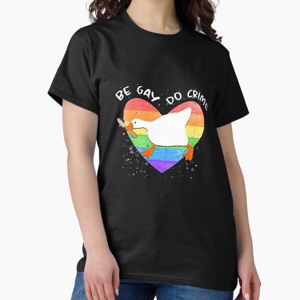 Artikel-Vorschau von Be Gay Do Crime Goose LGBTQIA+ Pride LGBT Regenbogenherz Pullover, designt und verkauft von gonzalogranados.
