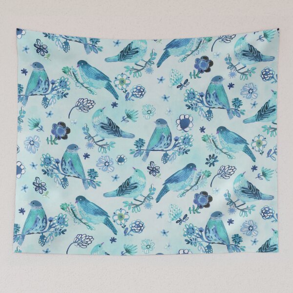 Item preview, Blue Bird Floral Watercolor  designed and sold by SweetTea4U.