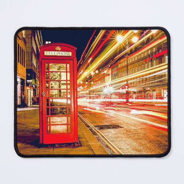 Item preview, Red Telephone Booth, London England, vintage telephone booth, Overexposed photo designed and sold by Nostrathomas66.