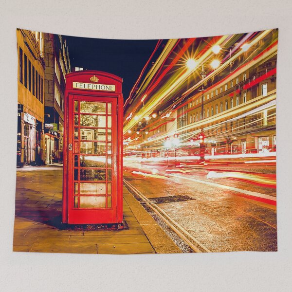 Item preview, Red Telephone Booth, London England, vintage telephone booth, Overexposed photo designed and sold by Nostrathomas66.