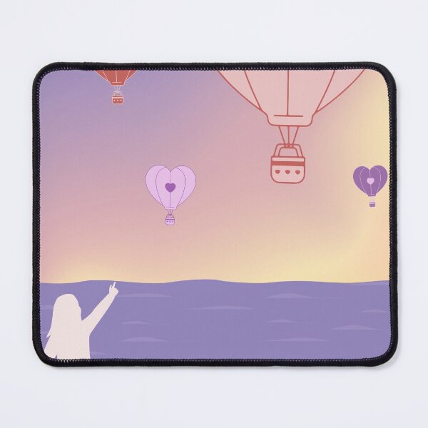 Item preview, pastel hot air balloons on the beach | designed and sold by mochipath.