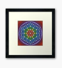 Rainbow Flower of Life Framed Print