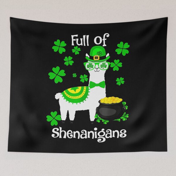 Item preview, Full Of Shenanigans Funny St. Patrick_s Day Llama Lover  designed and sold by KevinGardner1.