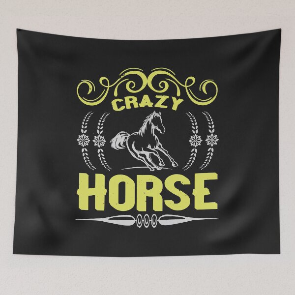 Item preview, crazy horse horse lover gift funny designed and sold by virnmjan.