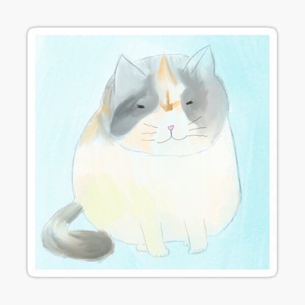 soft cat Sticker