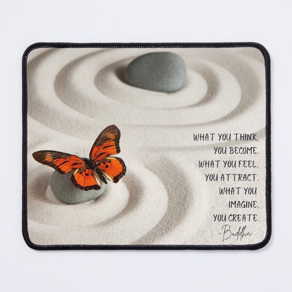 Item preview, What you think you become inspirational quote about life by Buddha with a serene design to help manifest the life you want  designed and sold by Auntieck.