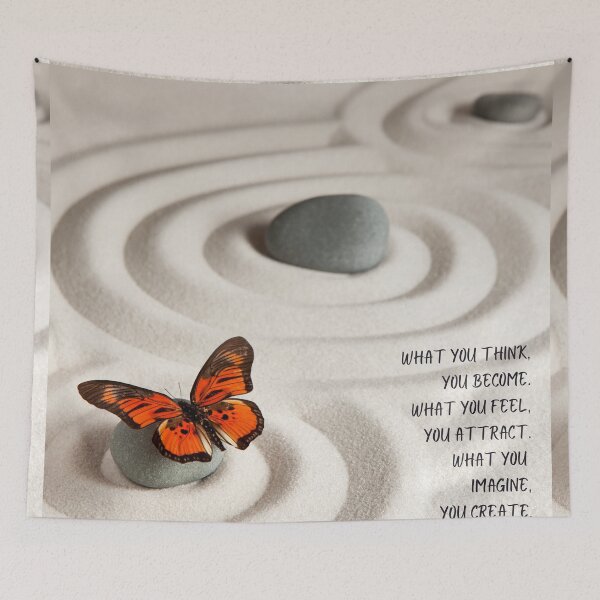 Item preview, What you think you become inspirational quote about life by Buddha with a serene design to help manifest the life you want designed and sold by Auntieck.