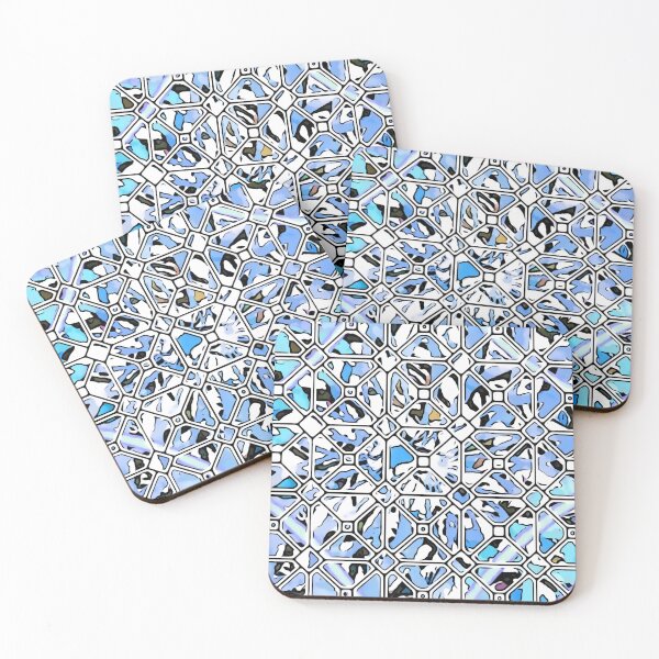 Item preview, Abstract print in shades of blue designed and sold by BJG1966.