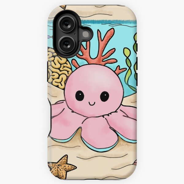 Vista previa del artículo con la obra «Pulpo rosado», diseñado y vendido por ArteAnnie.
