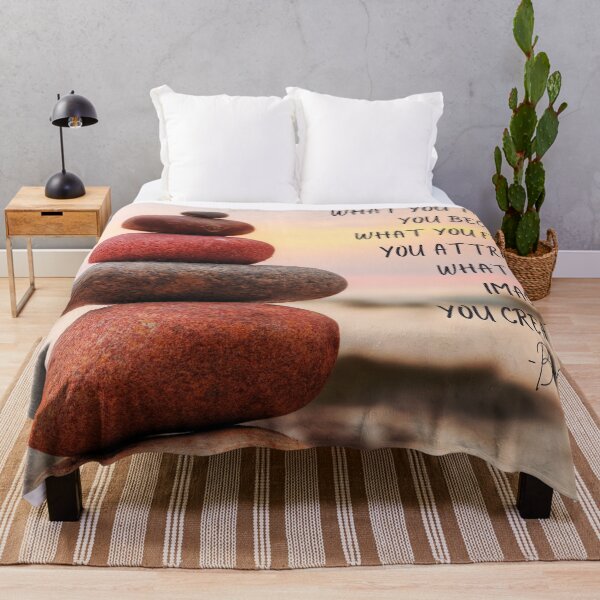 Item preview, What you think you become inspirational quote about life by Buddha with a serene design to help manifest the life you want designed and sold by Auntieck.