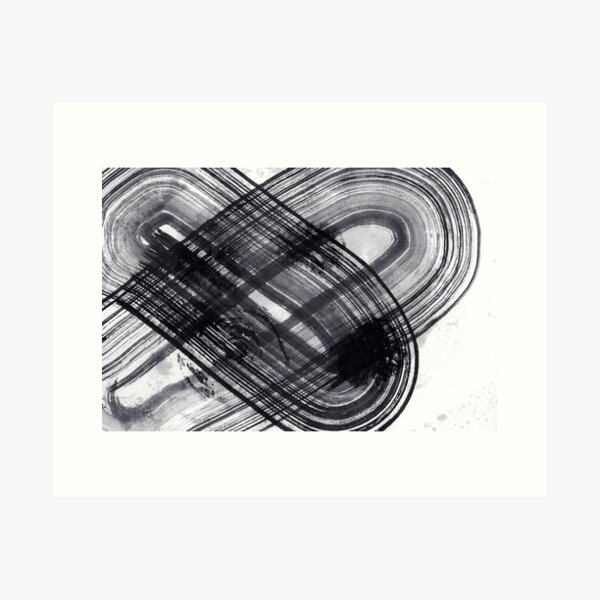 ink explorations (194) - abstract black india ink painting Art Board Print  for Sale by expl-rations