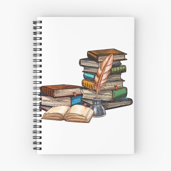 Item preview, stack of books with  Quill & Ink  designed and sold by YANAY-FASHION.