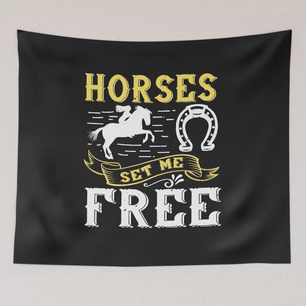 Item preview, horses set me free horse lover gift funny designed and sold by virnmjan.