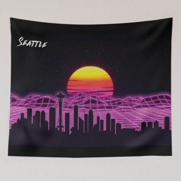 Artikelvorschau, Neonnächte der Skyline von Seattle entworfen und verkauft von DFerraz.