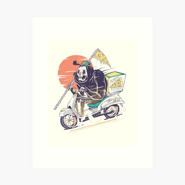 Reaper's Pizza Art Print