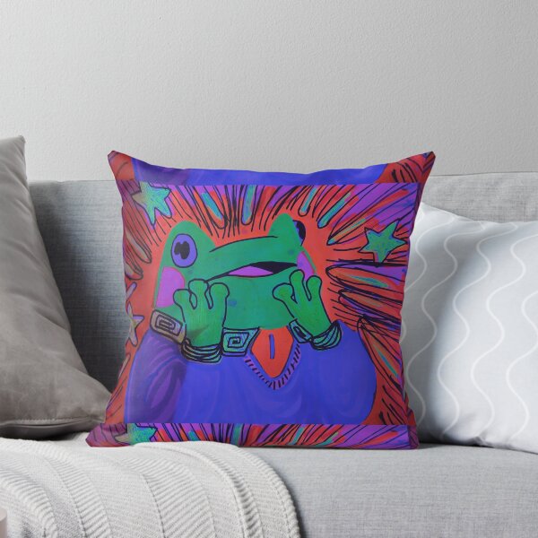 Item preview, psychedelic shocked frog designed and sold by Hannah  Keaton.