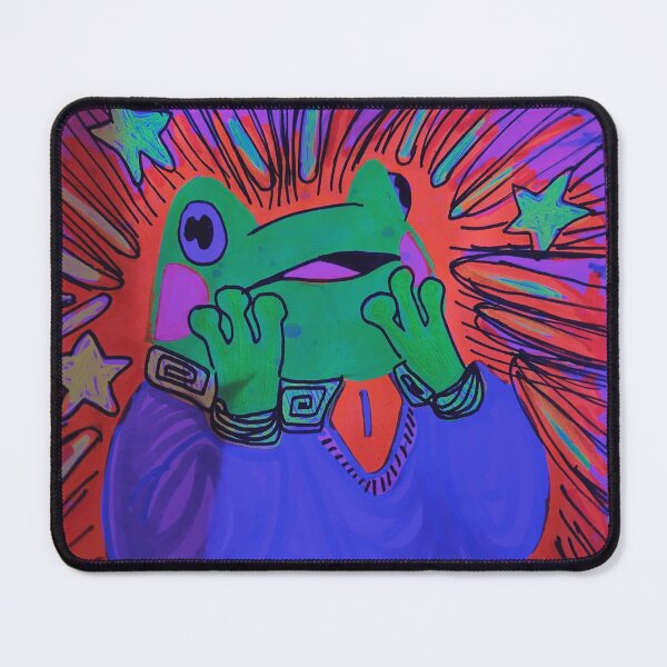 Item preview, psychedelic shocked frog designed and sold by Hannah  Keaton.