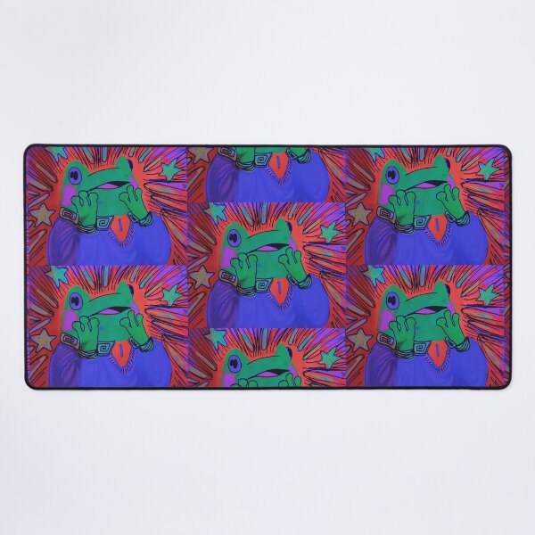 Item preview, psychedelic shocked frog designed and sold by Hannah  Keaton.