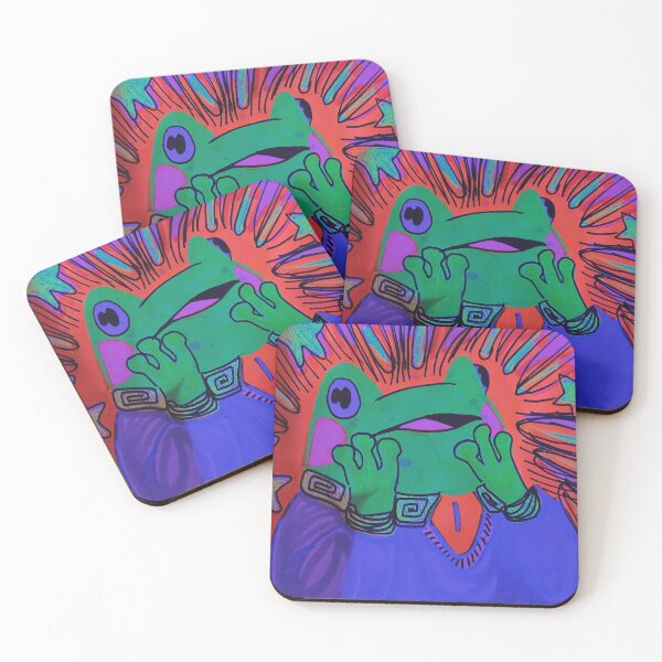 Item preview, psychedelic shocked frog designed and sold by Hannah  Keaton.