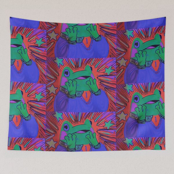 Item preview, psychedelic shocked frog designed and sold by Hannah  Keaton.