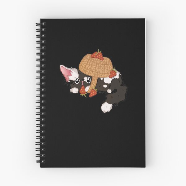 Item preview, Cottagecore Strawberries and a Black Cute Fluffy Cat designed and sold by FalkDania.