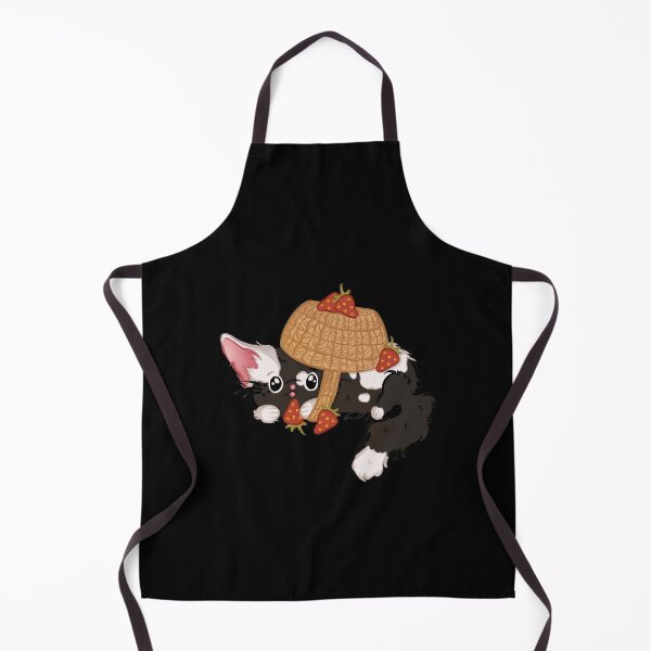 Item preview, Cottagecore Strawberries and a Black Cute Fluffy Cat designed and sold by FalkDania.