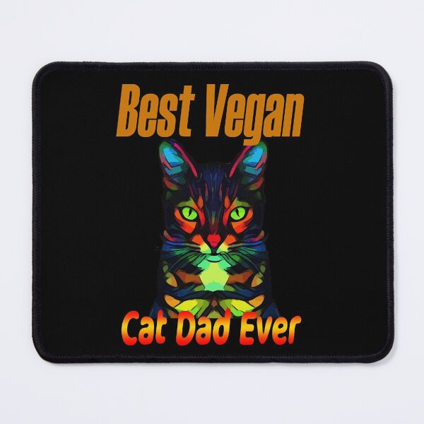 Item preview, best vegan cat dad ever, cute cat designed and sold by ESAMSTORE.