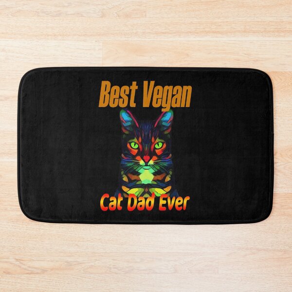 Item preview, best vegan cat dad ever, cute cat designed and sold by ESAMSTORE.