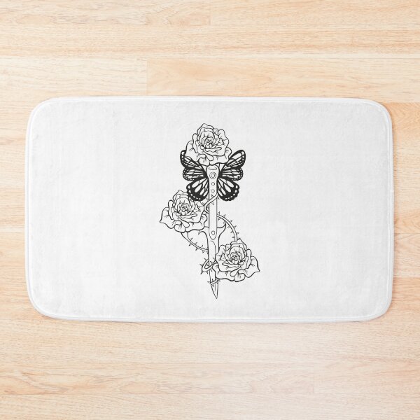 Item preview, Roses Knife Butterfly Tattoo Grunge Aesthetic Goth designed and sold by FalkDania.