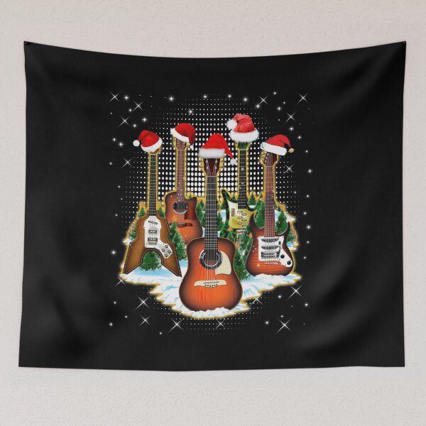 Item preview, Merry Christmas Tree hat Music Guitar Love  designed and sold by Calftrailing.
