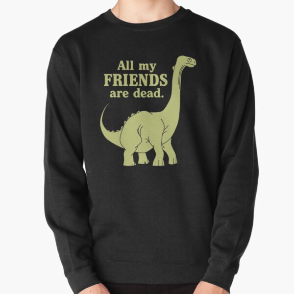 JHDKDGH-N All My Friends are Dead Dinosaur Back Print Long-Sleeved Sweater for Man 