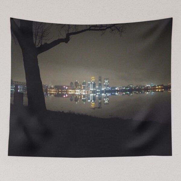 Item preview, By the River - Louisville Skyline designed and sold by MangoFaceDesign.