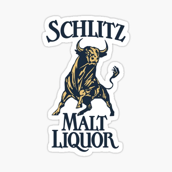 Collectibles & Art Vintage Schlitz Malt Liquor Bull Decal Beer Window ...