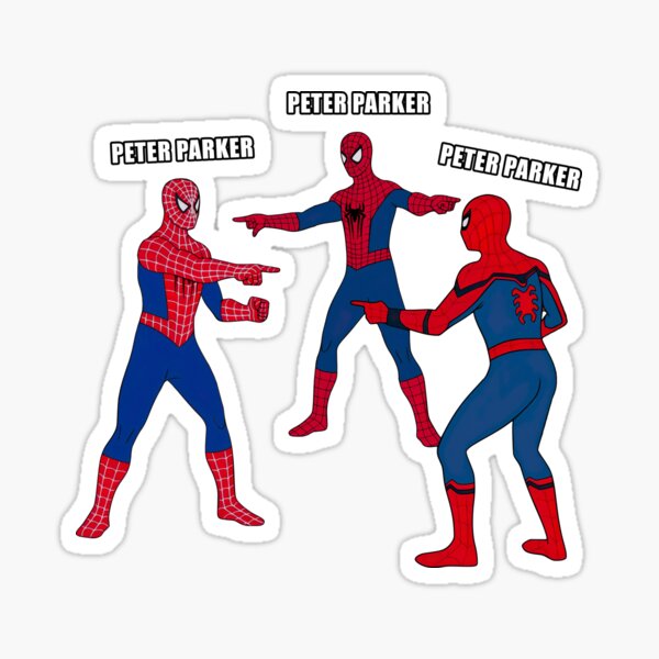 Pegatina «Spiderverse Peter Parker Meme HD» de teestranding | Redbubble