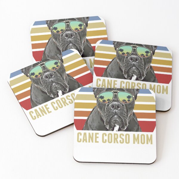 Item preview, Cane Corso Best Dog Mom Ever Retro Sunset Beach Vibe Pullover Hoodie designed and sold by ingteusc.