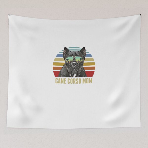 Item preview, Cane Corso Best Dog Mom Ever Retro Sunset Beach Vibe Pullover Hoodie designed and sold by ingteusc.